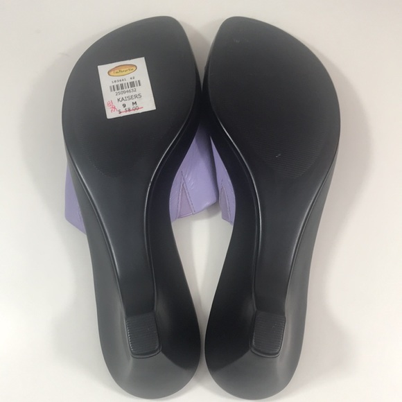 Talbots lilac leather slides, size 9, NWT - Picture 4 of 8